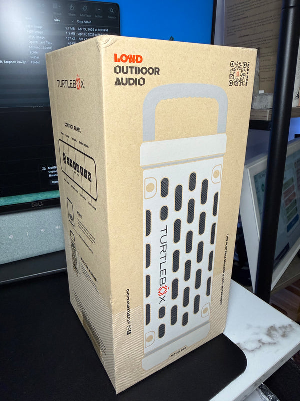 Turtlebox Ranger Rugged Portable Waterproof Bluetooth Speaker — Ivory — front